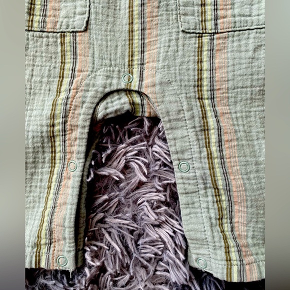 Easy Peasy Romper and Shorts. Sage Green/Burnt Orange. Romper-24M, Shorts-2T. - Picture 6 of 6
